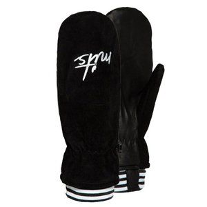 Mits Leather Snowboard Mittens - Brand New - Black